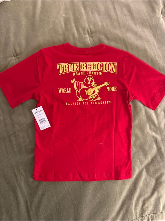 True Religion Other - Kids True Religion Red Tee with Yellow Graphic Logo